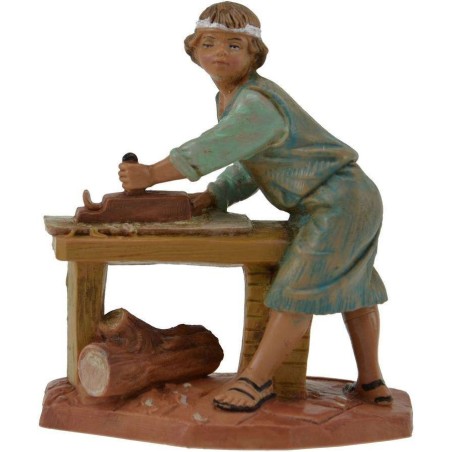 Ragazzo Falegname che pialla 12 cm Fontanini Mondo Presepi