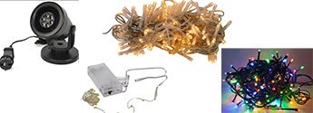 LIGHTS FOR DECORATIONS AND PROJECTORS